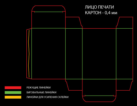 Пример оформления чертежа для заказа штанцформы